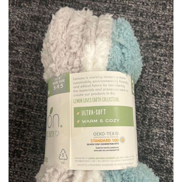 3 Pairs Lemon‎ Loves Earth Women's Warm Fuzzy Crew Slipper Socks Fits Sz 5-9.5 - Picture 6 of 6